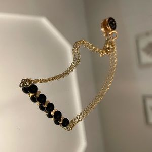 Handmade black and gold bracelet